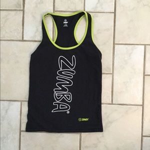 Zumba racerback top, size large.